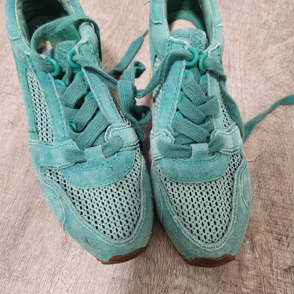 ASH Vintage Teal Platform Sneakers Size 37